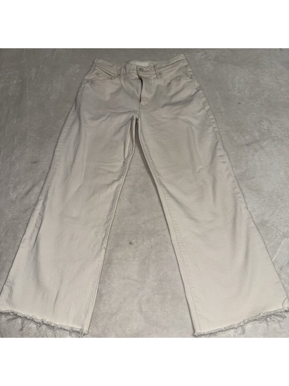 MOTHER The Mid Rise Maven Ankle Fray Jeans Act Natural Women’s Size 28